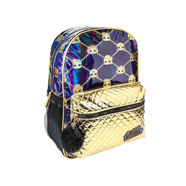MOCHILA LOL DORADA-NEGRA 40 CMS 