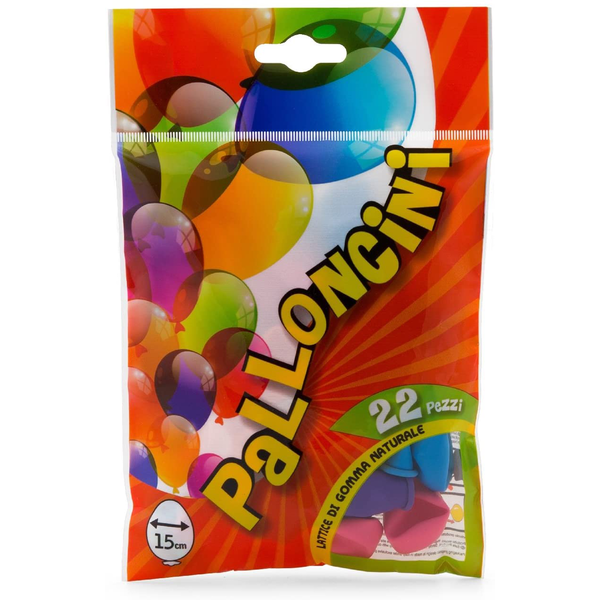 GLOBOS BOLSA 22 UNIDADES - 15 cm. 