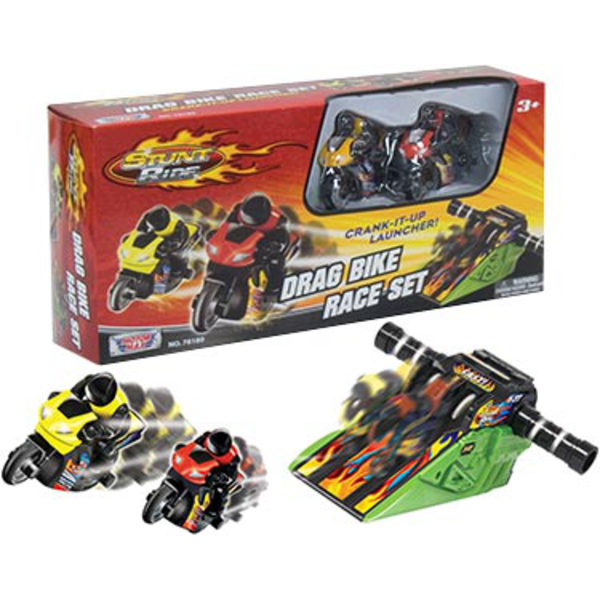 CARRERA DE MOTOS CON 2 MOTOS Y LANZADOR 