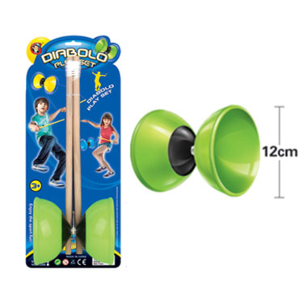 DIABOLO 12CM CON STICKS DE MADERA 