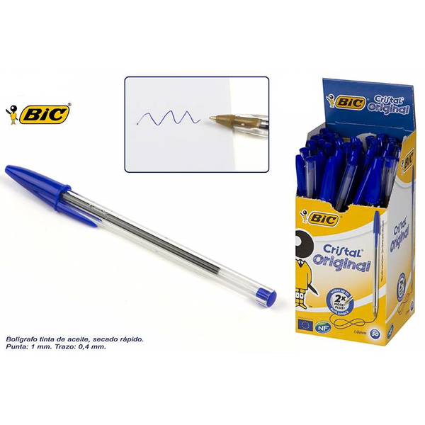 BOLIGRAFO BIC CRISTAL AZUL 