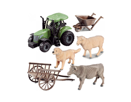 GRANJA CON TRACTOR, GRANJERO, ANIMALES Y ACCES 