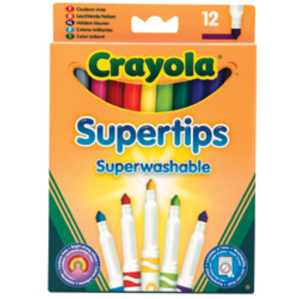 12 ROTULADORES -SUPER TIPS -LAVABLES 