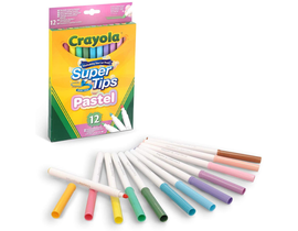 12 ROTULADORES SUPER PUNTA PASTEL COLOR 
