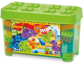 CAJA PLASTICO verde- DINO 150 PIEZAS ABRICK 