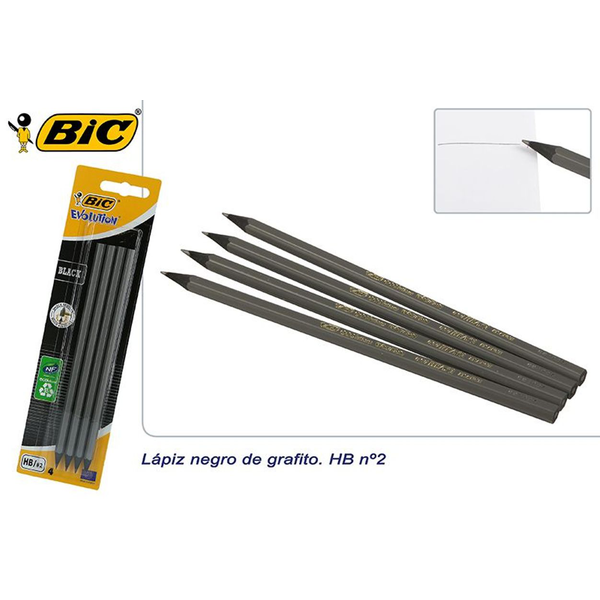 4 LAPICES GRAFITO -BIC- 