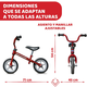 BICICLETA SIN PEDALES ROJO 