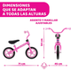 BICICLETA SIN PEDALES ROSA 