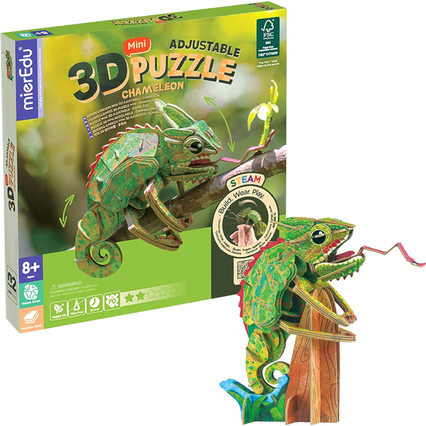 Mini puzzle 3D- Camaleón 