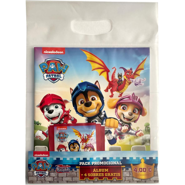 MEGAPACK, ALBUM + 4 SOBRES PAW PATROL 