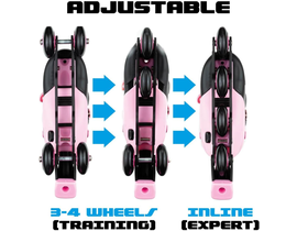 PATINES 4 LÍNEA - ROSA - ajustable del 35 al 38 