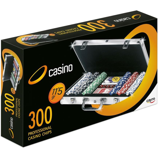 Maletin CASINO -300 fichas poker 11,5 gr. 