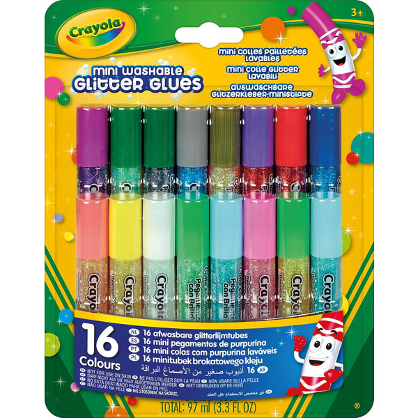 16 MINI PEGAMENTOS DE PURPURINA LAVABLES          