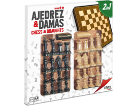AJEDREZ+DAMAS MADERA CON ACC. 40X40 CM.           